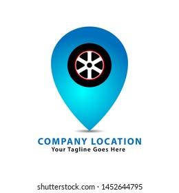 Company location, logo design, icon template. vector illustration