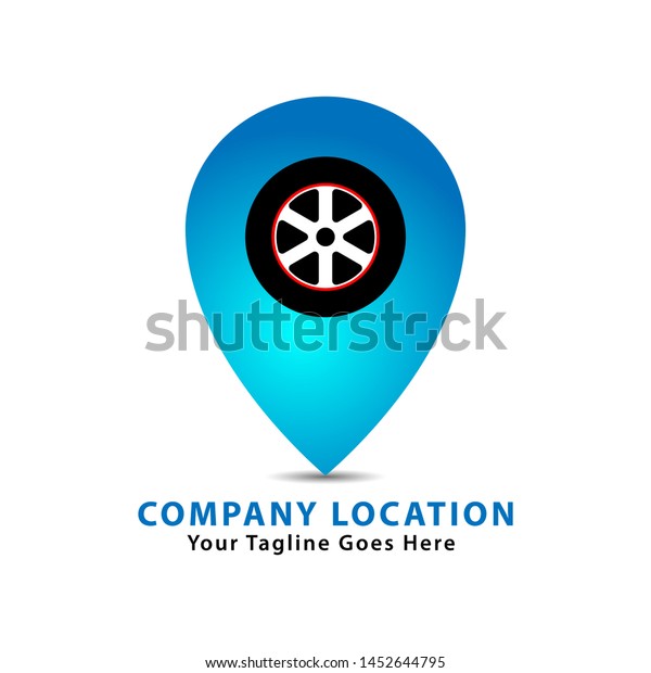 Company location, logo design, icon\
template. vector\
illustration