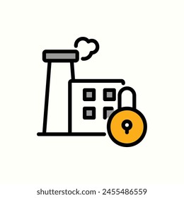company lock icon, isolated icon in light background, perfect for website, blog, logo, graphic design, social media, UI, mobile app