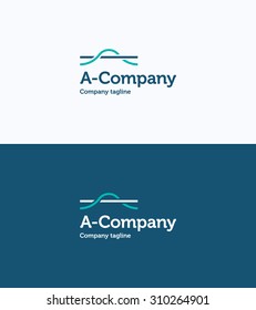 A Company Logo. blue
