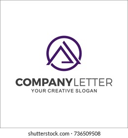 Company logo business, initial a. Logo illustration