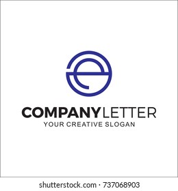 Company logo business, initial e and a