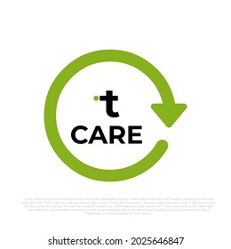 Logo der IT-Firma IT Care-Vektorlogo. Design für das Vectorlogo von IT-Unternehmen