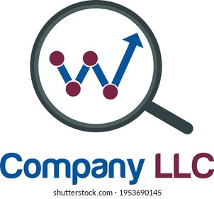 Company Logo for companies whos objective is to help other companies grow or grow themselves. Its a logo with a upward trending graph. 