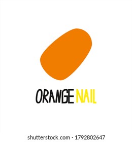 company logo concept and the name ORANGE NAIL can be replaced and your company name  editable vector