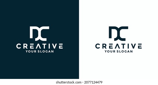 Firmenlogo D C Initialen Monogramm