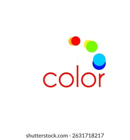 design do logotipo da empresa com escrita colorida