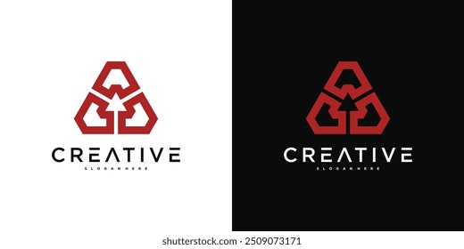 Company logo design elements, abstract triangle. Premium Vector