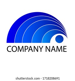 Company Logo Design In The Form Of A Quarter Circle With One Full Circle