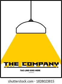the company logo design with a great yellow light lighting the letters,modern