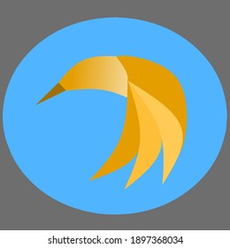 diseño del logotipo de la empresa en forma de pájaro en círculo