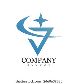 Company logo design simple concept Premium Vector