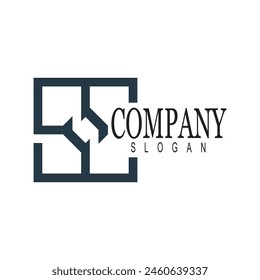 Company logo design simple concept Premium Vector