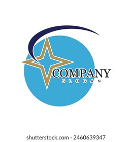 Company logo design simple concept Premium Vector