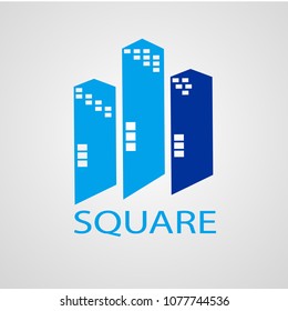 Company logo design Square Blue