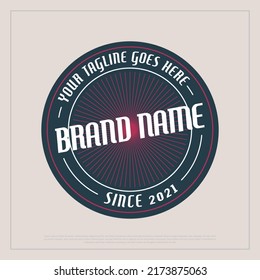 Company logo design template, Logo illustration vector, Vector illustration, Company round logo, Business round logo. template vector illustration. template. creative design. pink. Strips