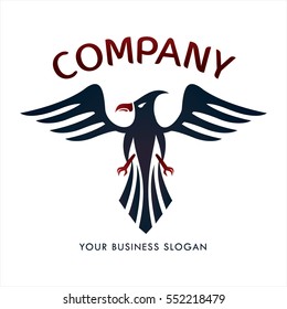 Company Logo Design Vector With Bird or Eagle Illustration For your business