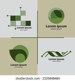 Company Logo Design Vector Set, Logo set arts and creative idea symbols collection, Ecology, Green technology, People colorful icons, vector brand identity concept.