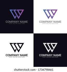 Company Logo Design W. This is perfect logo as a brand identity.