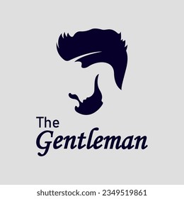 company logo designs such as barbershop and men's fashion that depict the virility of a man with a beard