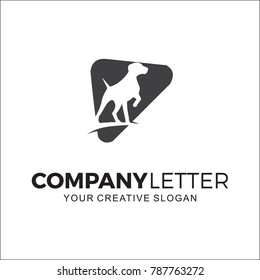 company logo, dog