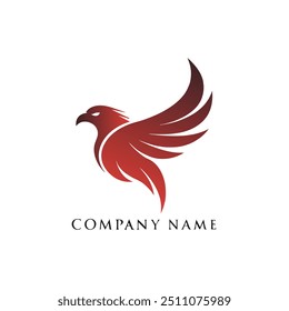 Company logo elegant flying eagle 