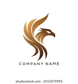 Company logo elegant flying eagle 