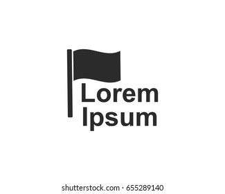 Company logo with flag