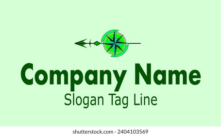 The company logo or logo is in the form of cardinal directions and arrows. Design template icon, success sign, symbol together moving forwar