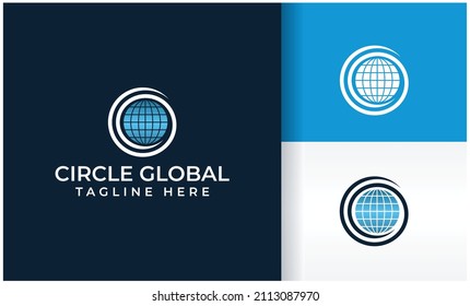 company logo in the form of a global circle