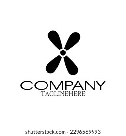 company logo in the form of a propeller, perfect for companies, brands, etc.