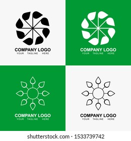 
COMPANY LOGO. FOUR IN PACK. LEAF SHAPE. 