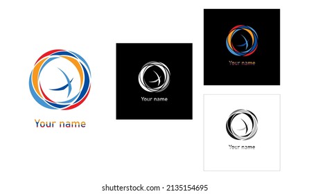 company logo, four versions.vector illustration.high resolution.