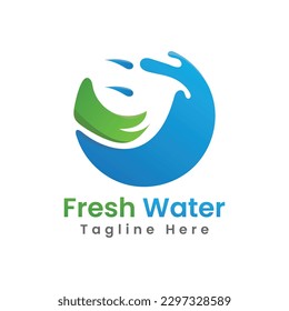Company logo fresh water vector template design
