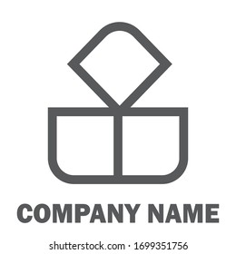 Company logo with a geometry style. Logos for shipping companies, cruise ships, mining companies or technology