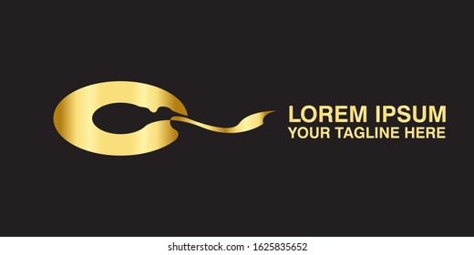 Company Logo Gold Vector Template Design Illustration