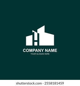 company logo h initial icon with creative vector illustration