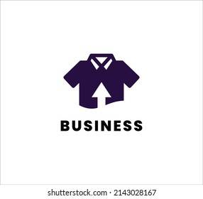 company logo house with shirt and arrow.abstract.garder. suitable for any company.vector logo