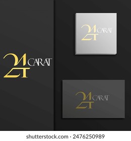 Company Logo Icon Design Creative Modern Letter 24 Carat Gold Luxury Simple Elegant Attractive Eps 10