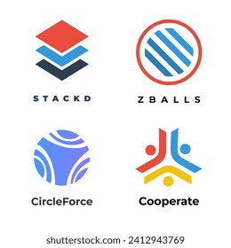 Forma geométrica del elemento de icono del logotipo de la empresa. Para empresas o corporaciones. Paquetes de logotipos.