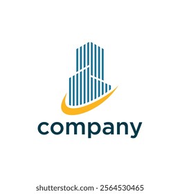 company logo icon element template corporate business vector architecture building skyscraper tower