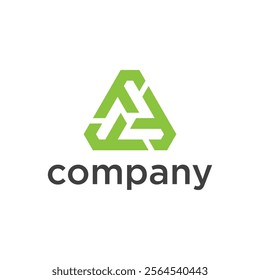 company logo icon element template vector graphic alphabet letter A in a triangle