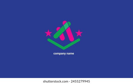 company logo icon vector with background