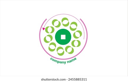 COMPANY LOGO ICON VECTOR WITH BACKGROUND