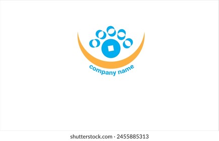COMPANY LOGO ICON VECTOR WITH BACKGROUND