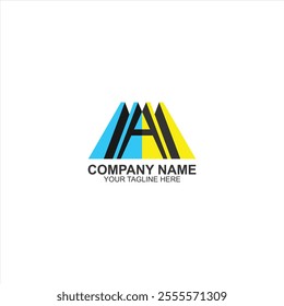 company logo a initial icon with creative vector illustration