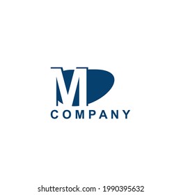 Logo de la compañía Letra inicial M Diseño vectorial de espacio negativo para la identidad de las marcas comerciales