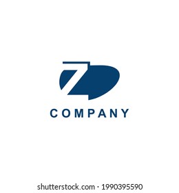 Company Logo Initial Letter Z Negative Space  vector design for business brands identity