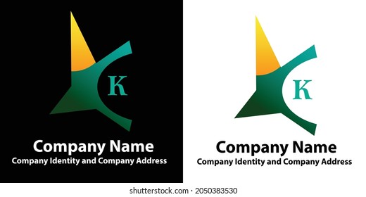 The company logo, initialed with the letter 'K' has a variety of colors and is very beautiful.