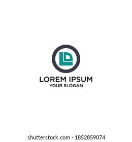 company logo with the initials LD with the concept of modern letters and shapes